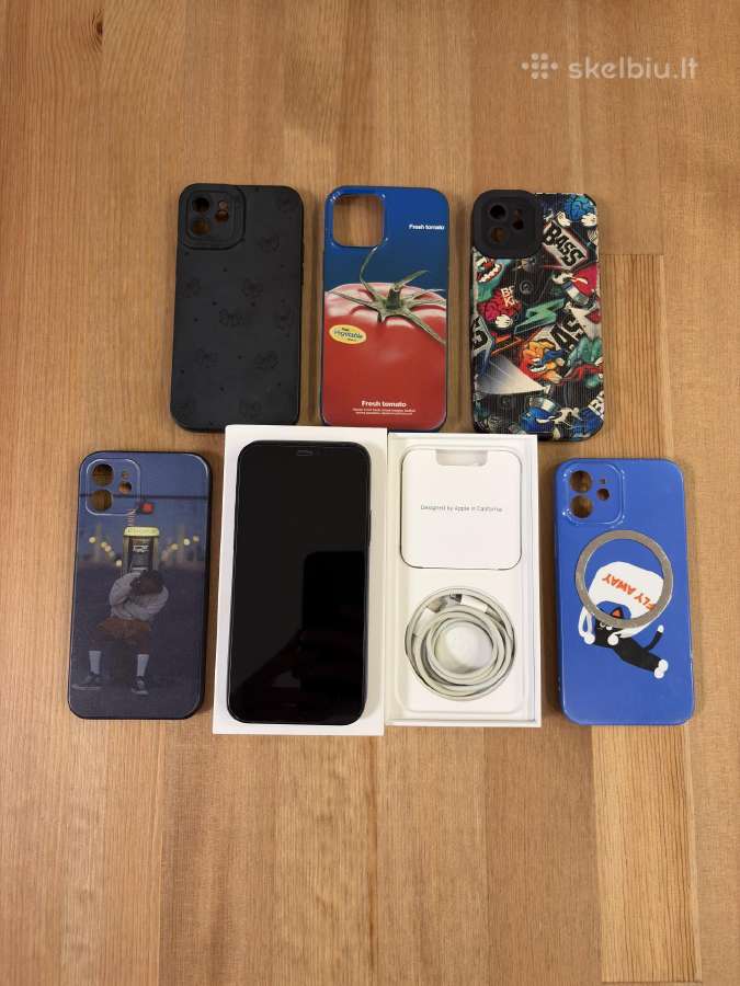 Apple iPhone 12 64 GB Black + 5 dėklai - nuotraukos Nr. 3