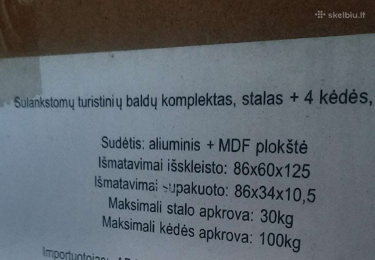 Turistinis stalas su kedem - nuotraukos Nr. 3