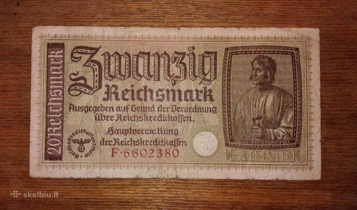 Vokietijos 20 markių banknotas
