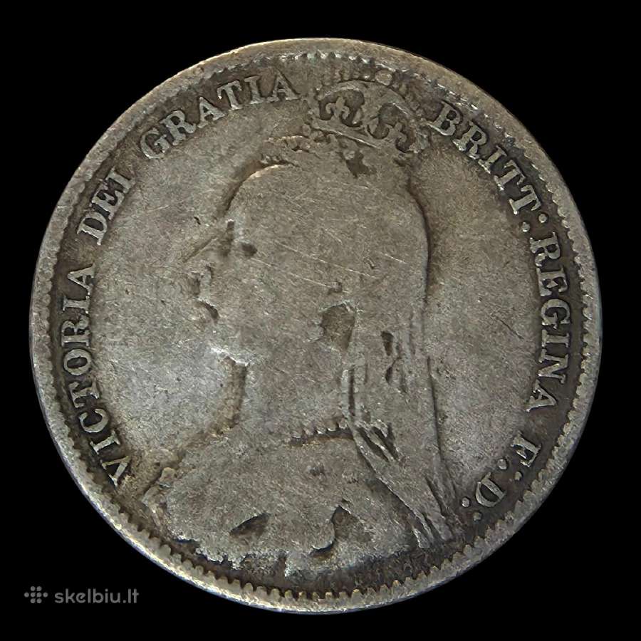6 pensai, Didžioji Britanija, 1891 m., Viktorija