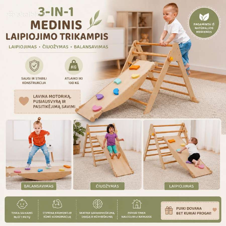Montessori Pikler laipiojimo trikampis - nuotraukos Nr. 2