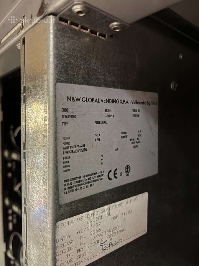Pardavimų automatas, vending machine - nuotraukos Nr. 9