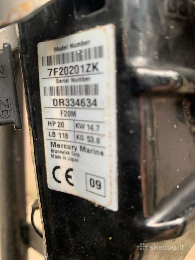Parduodu Mariner 20 Hp variklį su trumpa koja - nuotraukos Nr. 3