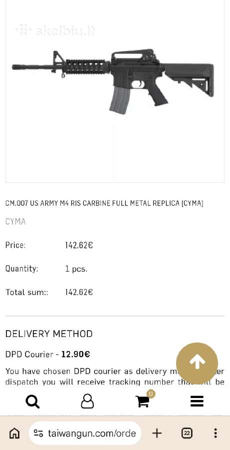 M4a1 airsoft (cyma cm.007) full metal - nuotraukos Nr. 6