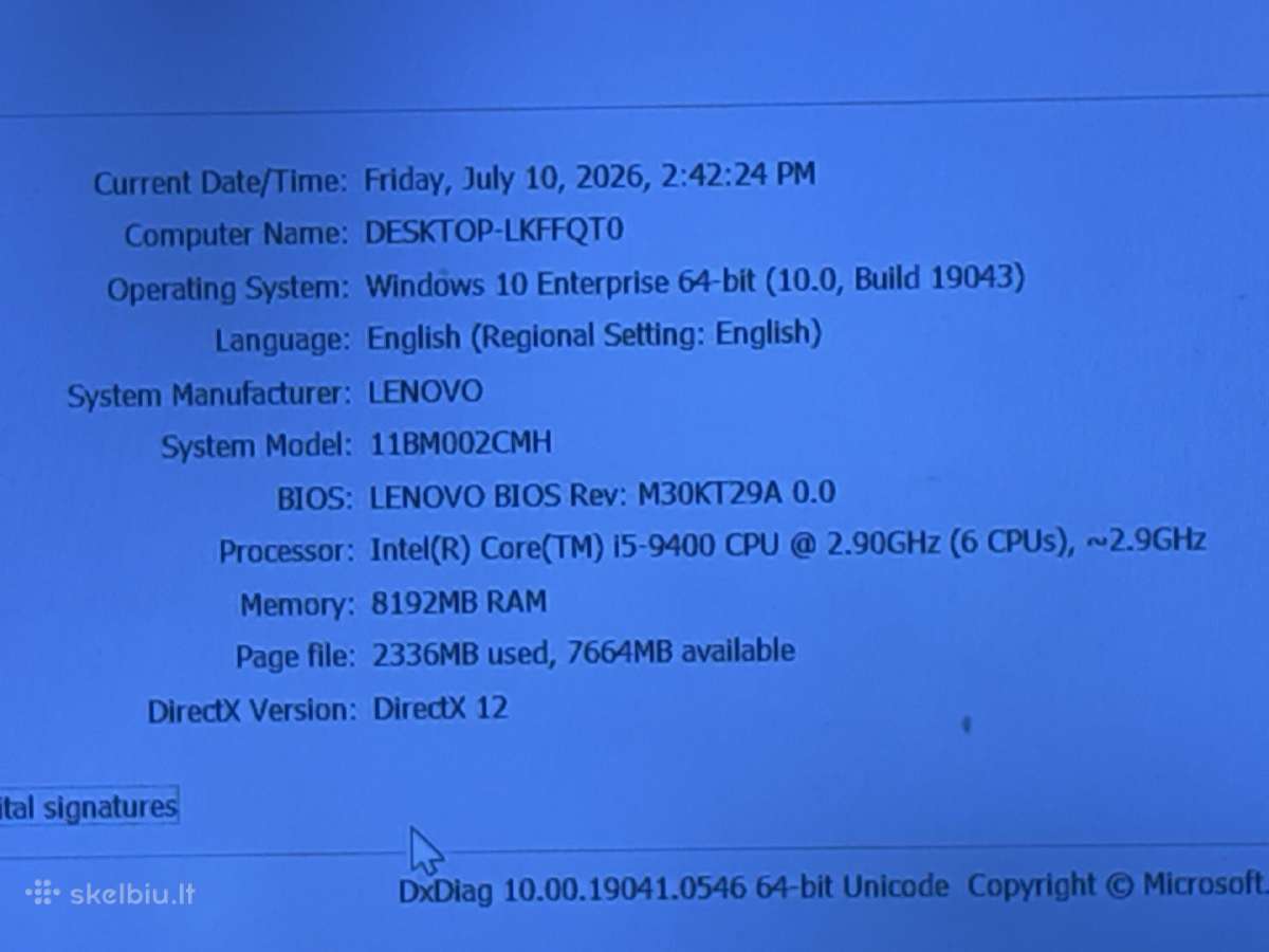 Lenovo V530s. „Core i5“, 9 kartos. 256 GB SSD, 8g - nuotraukos Nr. 6