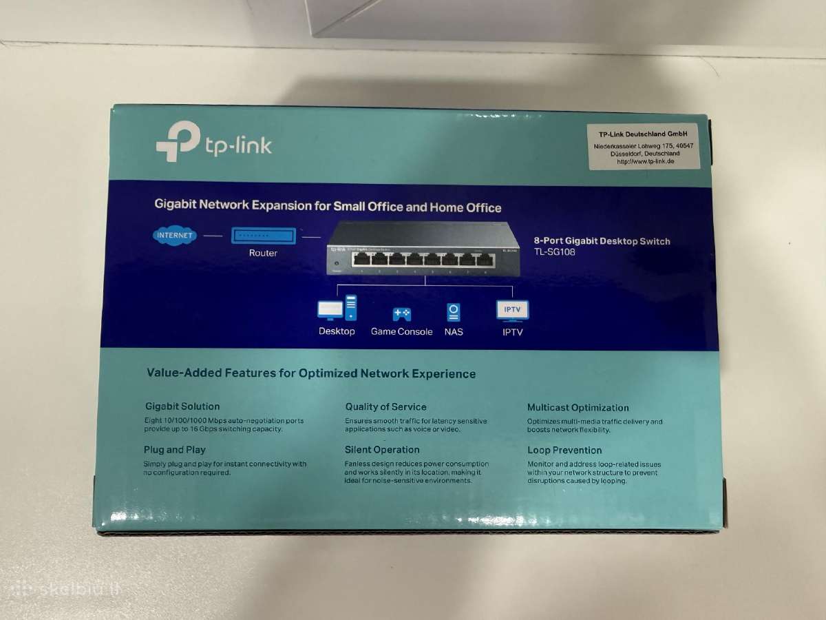 Tp-link Tl-sg108 tinklo komutatorius (switch) - nuotraukos Nr. 9