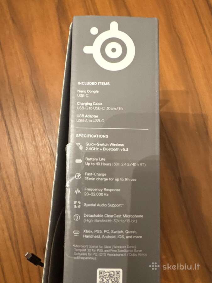 Ausinės Steelseries Arctis Nova 3x Wireless - nuotraukos Nr. 3