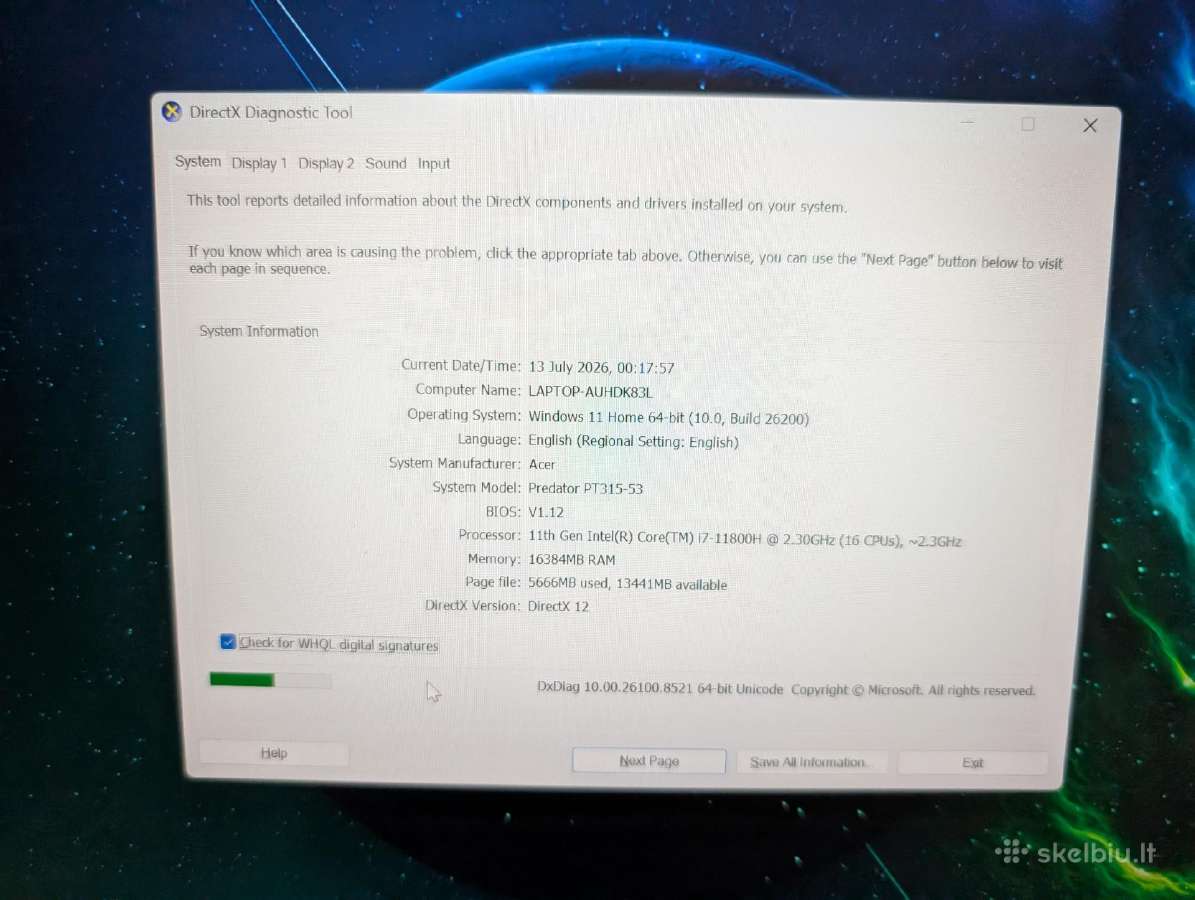 Acer Triton Intel i7, Rtx 3080, Qhd - nuotraukos Nr. 9