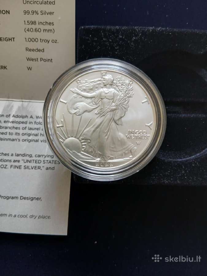 JAV Burnished 2022 W Silver Eagle - nuotraukos Nr. 5