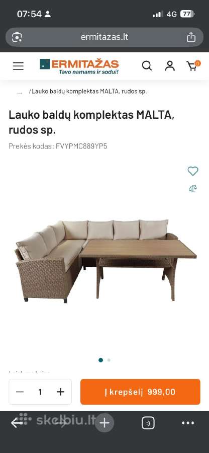 Lauko baldu komplektas
