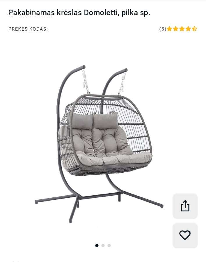 Pakabinamas krėslas