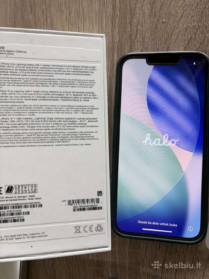 iPhone 13 juodas 128g