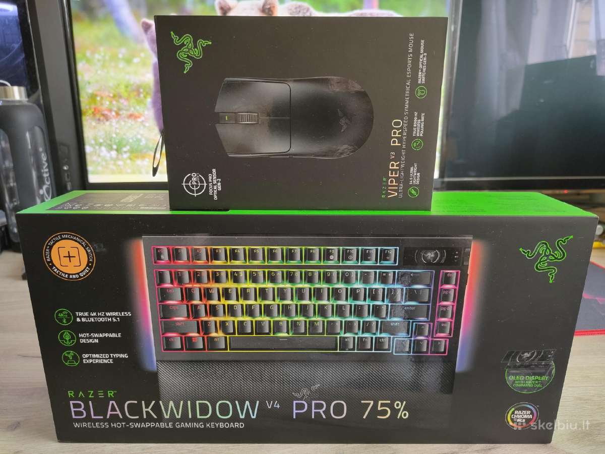 Razer blackwidow v4 pro 75 + razer viper v3 pro - nuotraukos Nr. 2