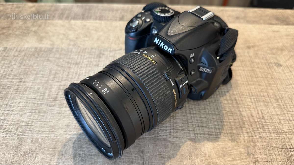 Nikon D3100 fotoaparas su sigma objektyvu