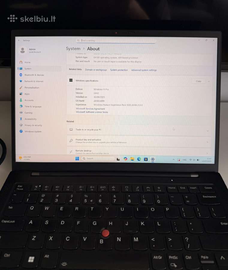 Lenovo x1 carbon thinkpad - nuotraukos Nr. 4