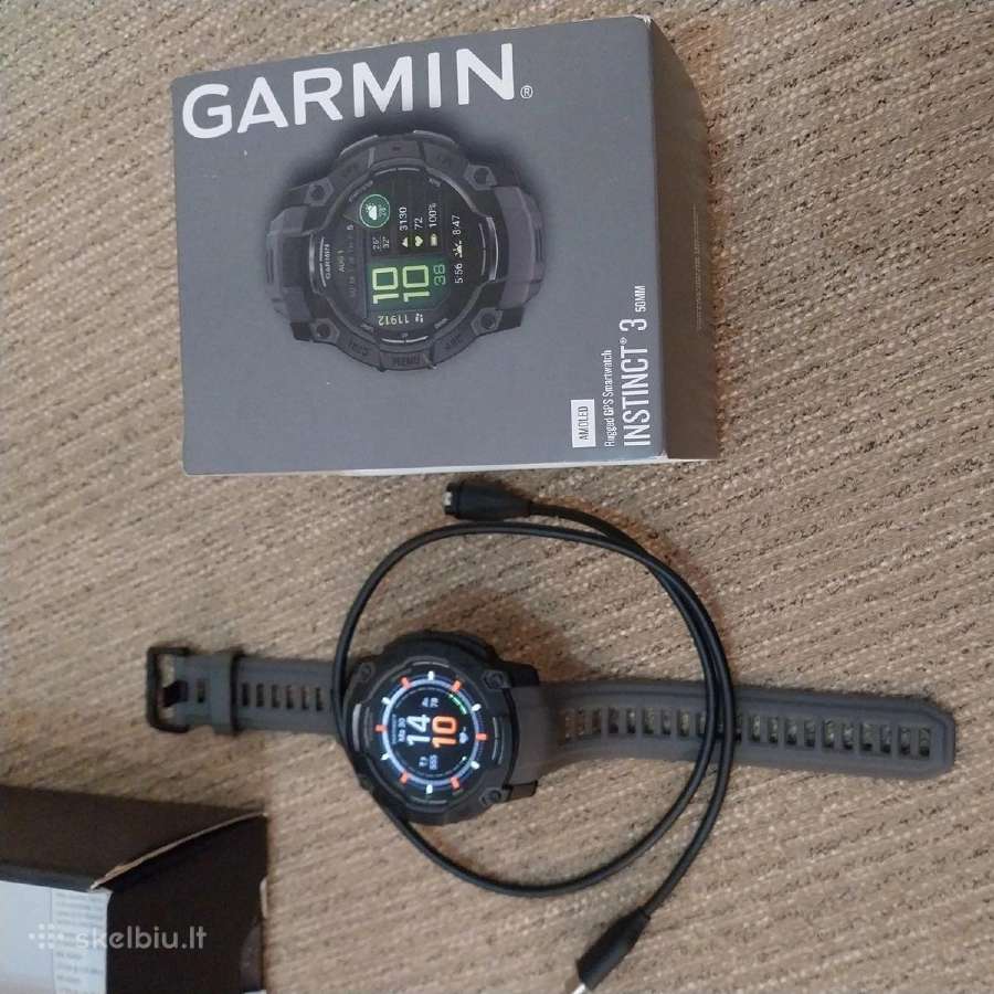 Garmin instinct 3 50mm amoled kaip naujas