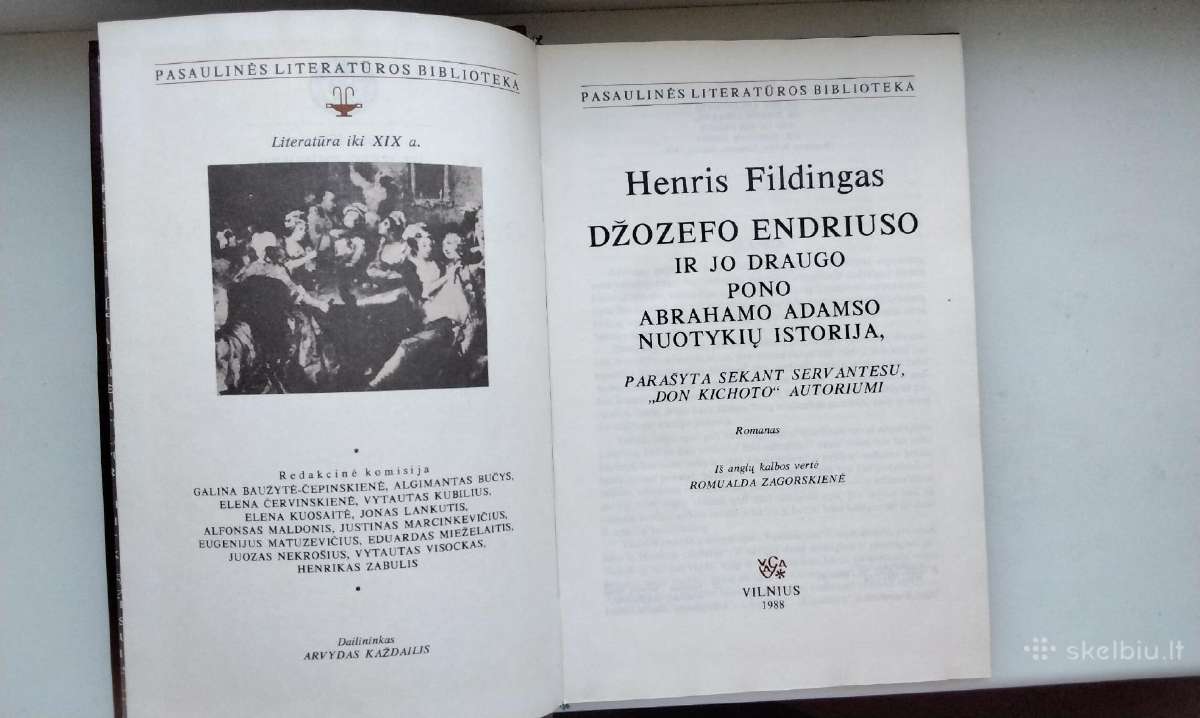 H. Fildingas. Džozefo Endriuso ir jo draugo 1988 m