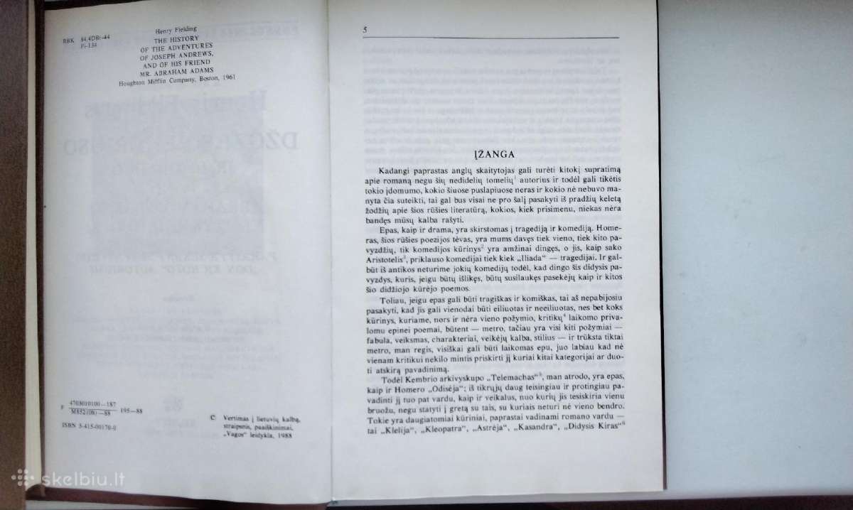 H. Fildingas. Džozefo Endriuso ir jo draugo 1988 m - nuotraukos Nr. 2