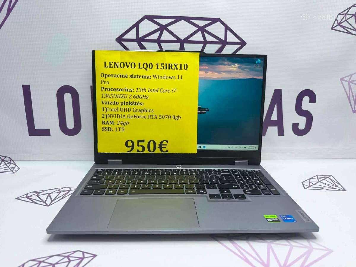 Lenovo Loq 15 (i7-13th, rtx5070). Siunčiame