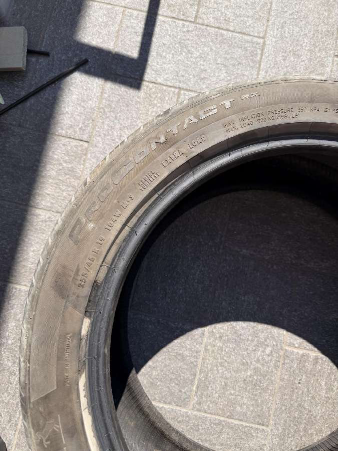 1 vnt. Continental pro contact rx 255/45/r19