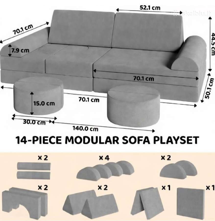 Nauja vaikiška modulinė sofa - nuotraukos Nr. 7