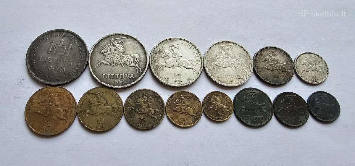 Lietuvos tarpukario monetos 14vnt - nuotraukos Nr. 2