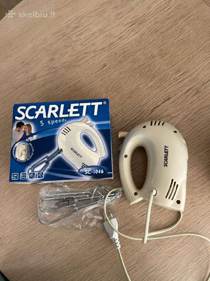 Parduodu rankinį plakiklį Scarlett Sc-1046. Tvarki