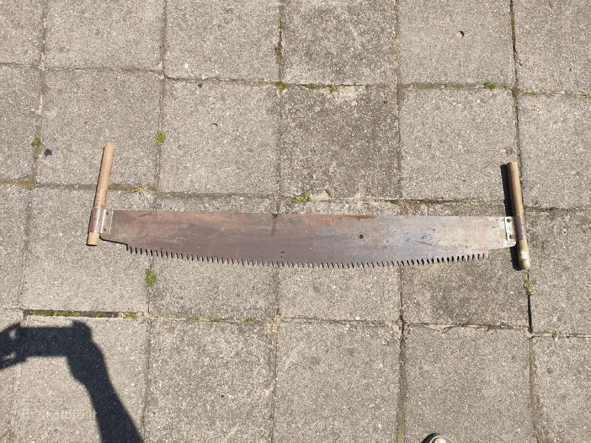 Dviejų žmonių medienos rastų ranki pjūklas pjūklai - nuotraukos Nr. 2
