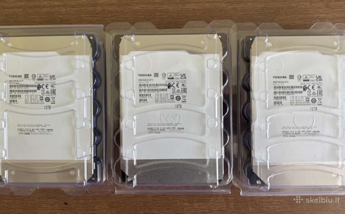 Toshiba 12 ir 18 TB HDD