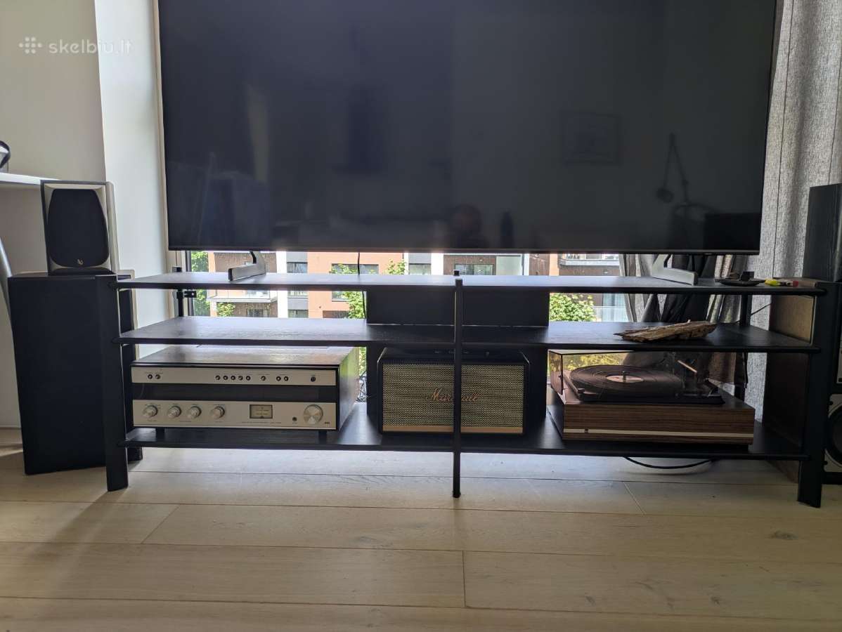 Juodas TV staliukas 160x40x49 cm - Ikea Jaettesta
