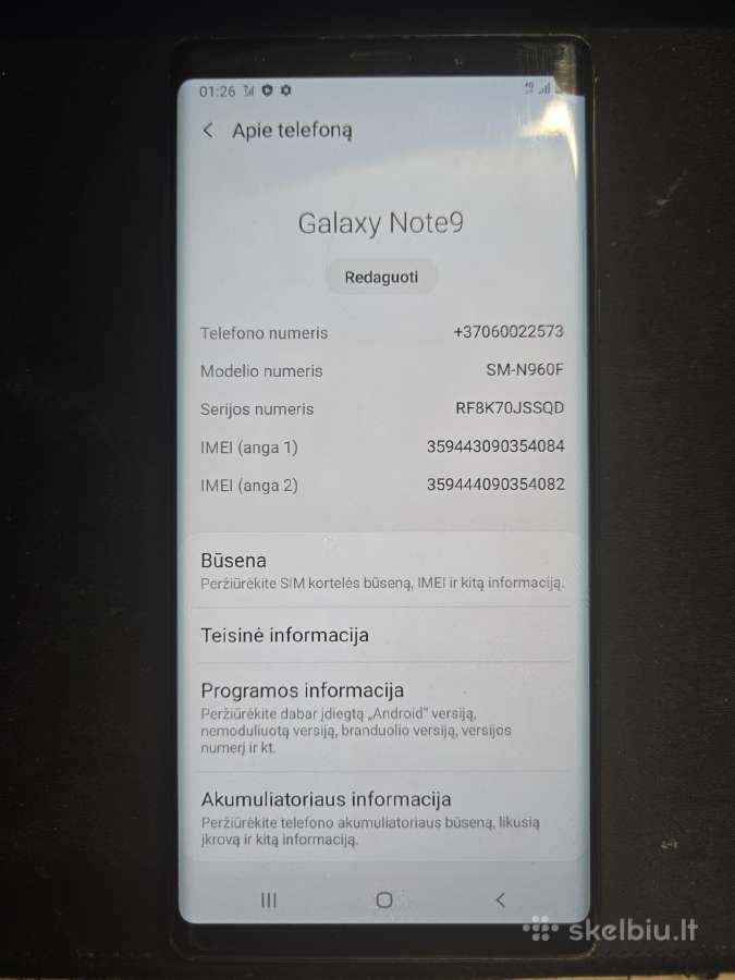 Samsung Galaxy Note 9 - nuotraukos Nr. 2
