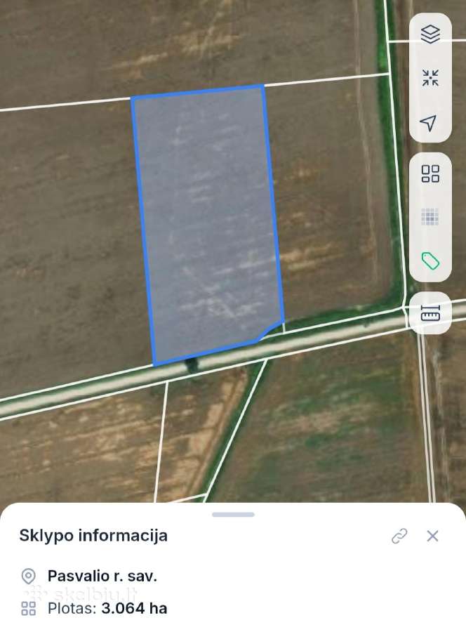 Parduodamas 3 ha žemės ūkio paskirties sklypas