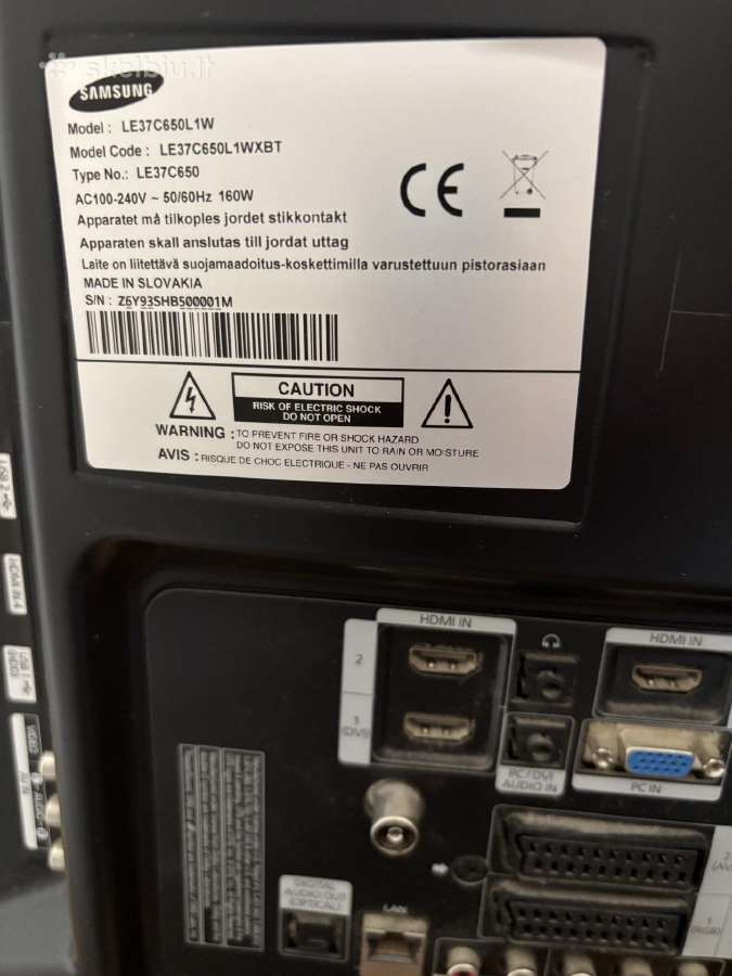 Samsung televizorius, įstrižainė 94 cm
