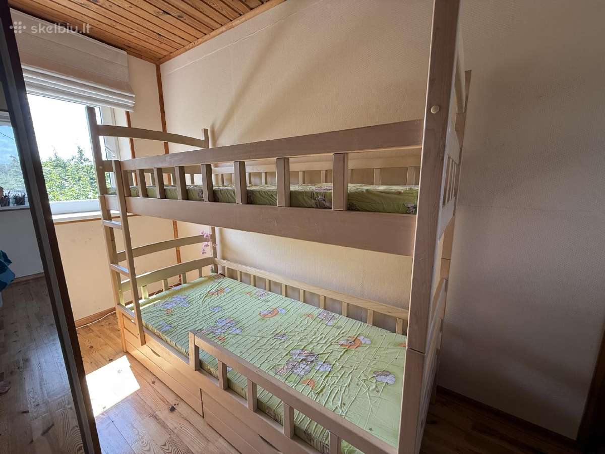 Kokybiška dviaukštė lova 80x200 cm su čiužiniais - nuotraukos Nr. 2