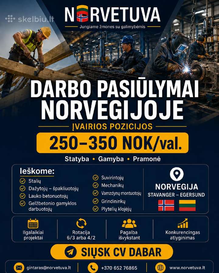 Darbas Norvegijoje