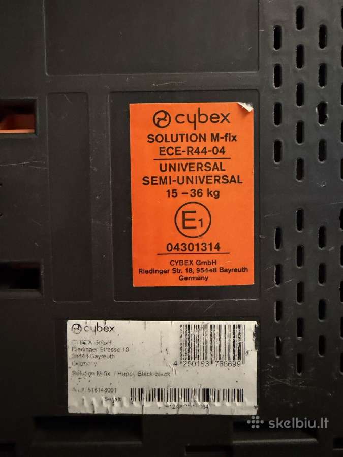 Cybex solution M fix automobilinė kėdutė 15-36kg - nuotraukos Nr. 2