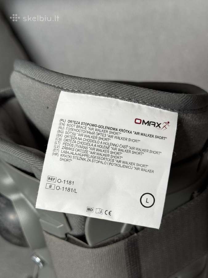 Kojos įtvaras Omax Air Walker pripučiamas batas - nuotraukos Nr. 7