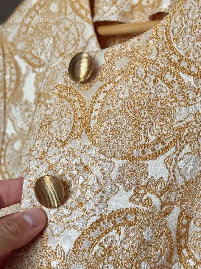 Auksinis kostiumėlis su ornamentais 46 dydis - nuotraukos Nr. 14