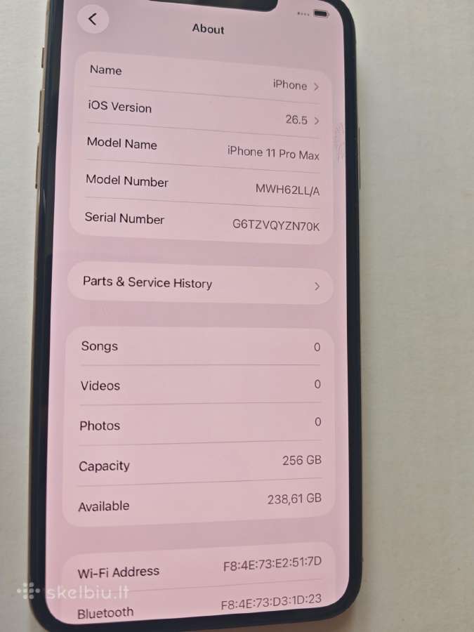 Kaip Naujas iPhone 11pro Max 256gb 100% Baterija - nuotraukos Nr. 3