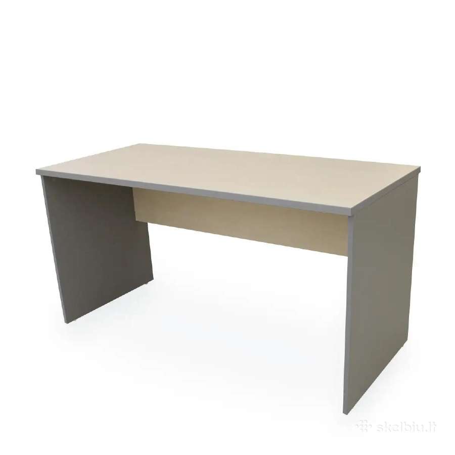 Naujas beržo ir pilkos spalvos 160 cm darbo stalas