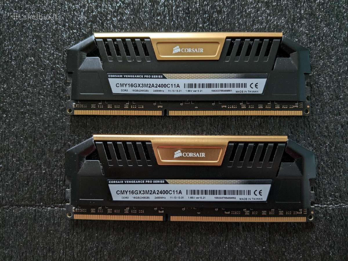 Corsair Vengeance Pro 16gb (2 x 8gb) Ddr3 2400 RAM - nuotraukos Nr. 2