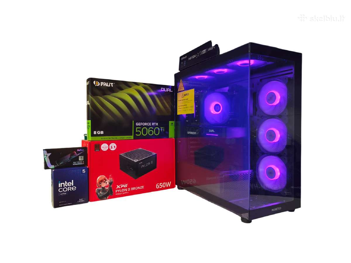 Intel® Ultra 5 225f Rtx 5060ti Ddr5 16gb Wi-fi Bt - nuotraukos Nr. 2