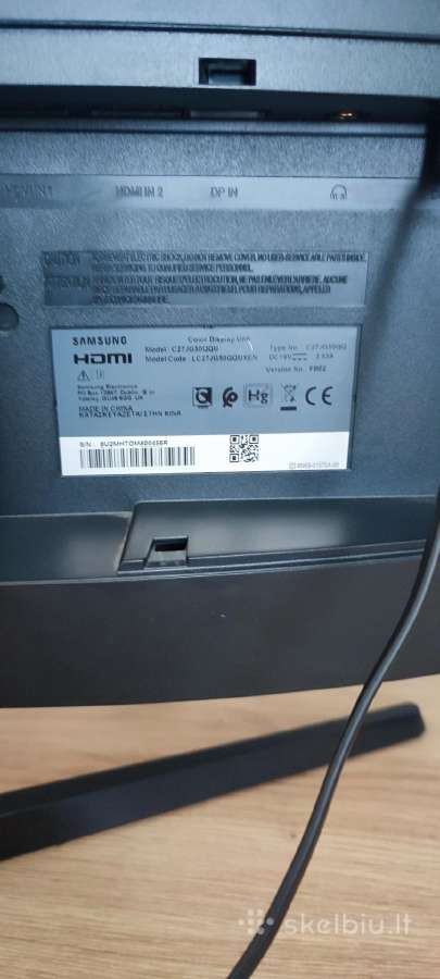 Samsung“ 27 colių lenktas žaidimų monitorius. - nuotraukos Nr. 6
