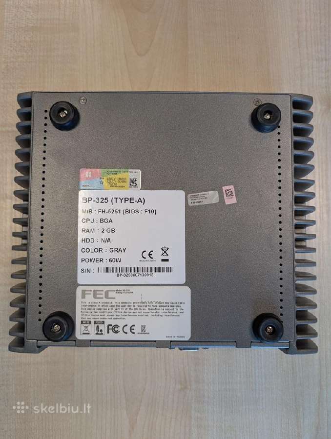 Kompiuteris Fec BP-325 Intel Atom D525 1.8 GHz - nuotraukos Nr. 4
