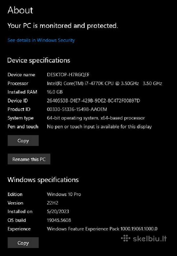 Gaming Pc, Gtx 1080 Ti 11gb, i7-4770k, 16gb RAM - nuotraukos Nr. 5