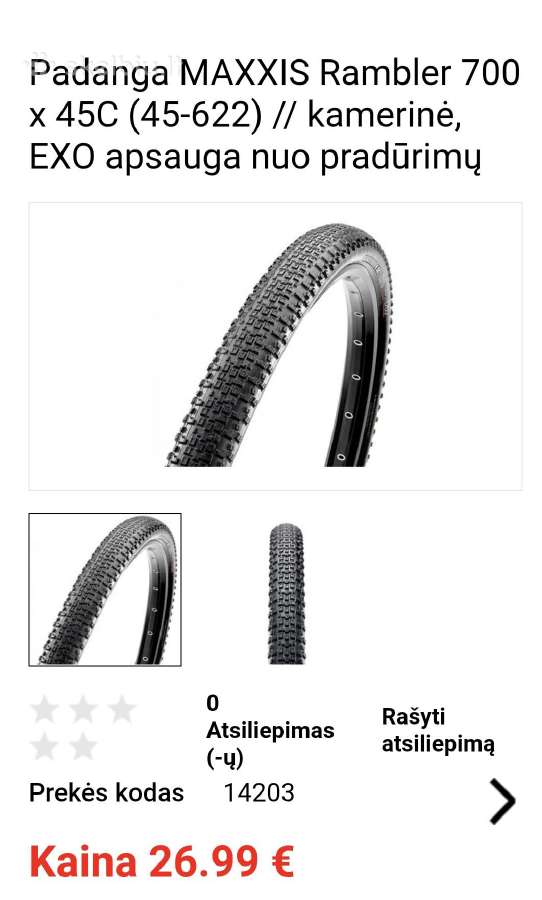 Padangos Plento Endurace Gravel 28 ratams - nuotraukos Nr. 3