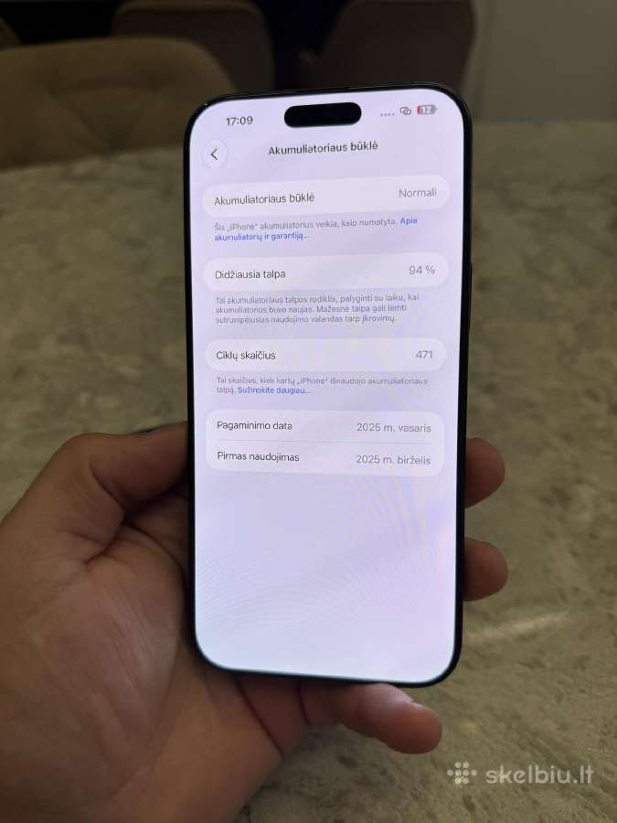 iPhone 16 Pro Max, 256gb 94% - nuotraukos Nr. 4