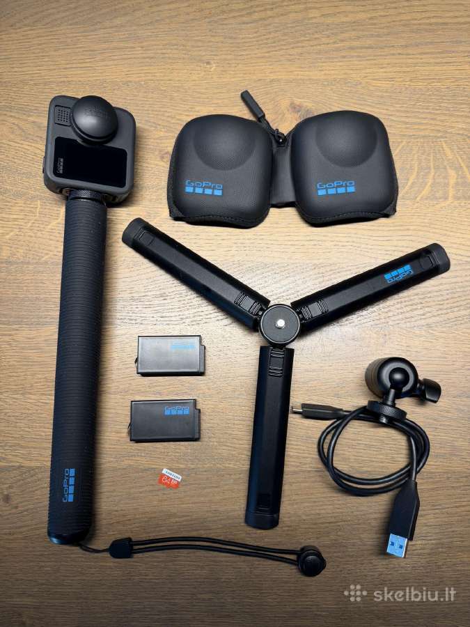 Gopro Max + trikojis + dėklas