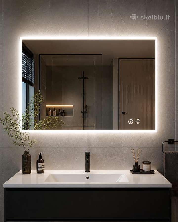 LED veidrodis (100x80 cm)