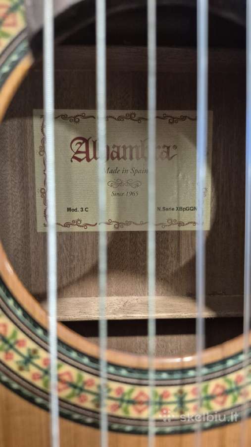 Alhambra 3c klasikinė gitara (Made in Spain) - nuotraukos Nr. 3